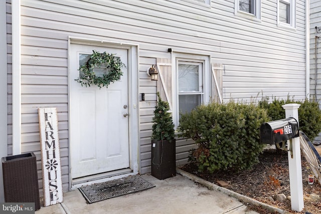 view of doorway to property