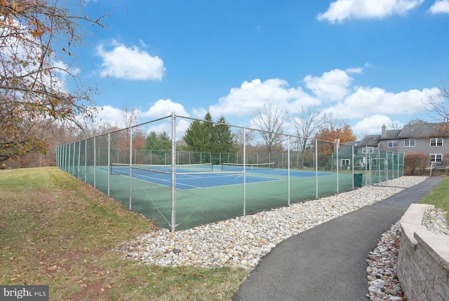 view of tennis court