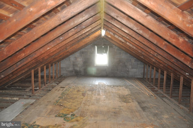 view of attic