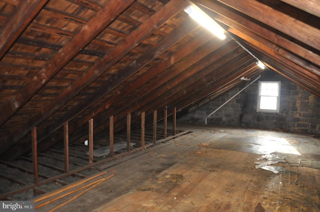 view of attic