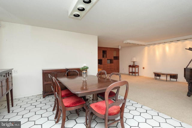 dining room with carpet