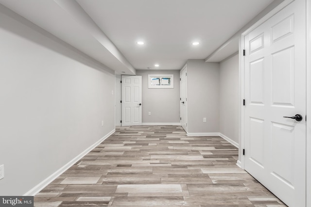 interior space with light wood-type flooring