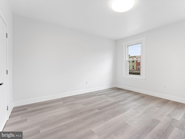 empty room featuring light hardwood / wood-style flooring