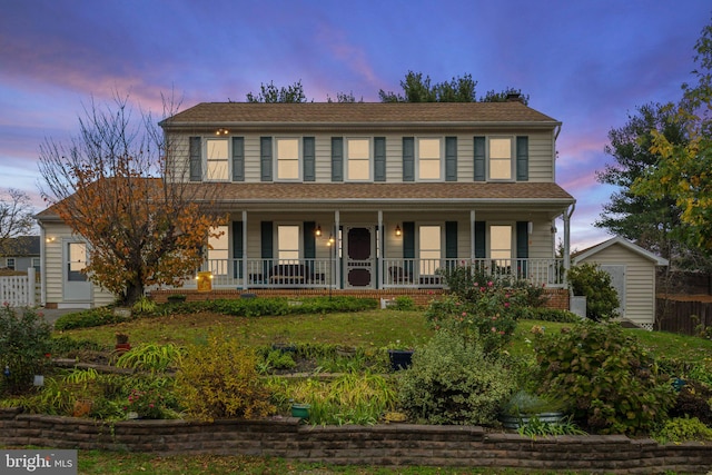 view of front of house featuring covered porch