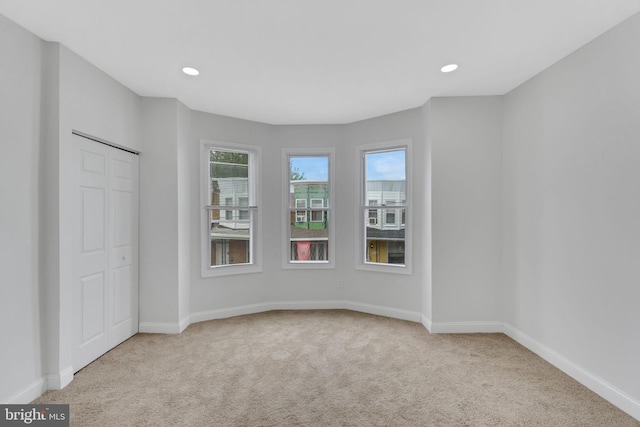 view of carpeted empty room