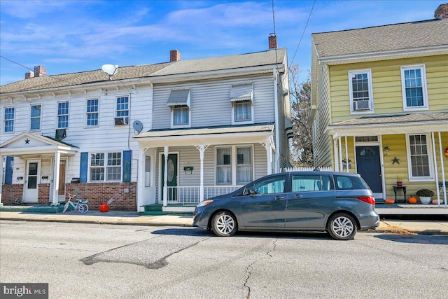 multi unit property with covered porch