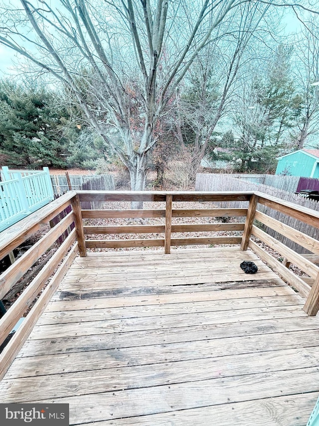 view of wooden deck