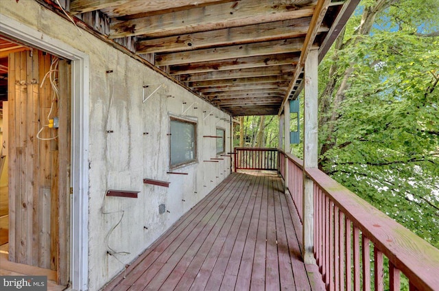 view of wooden terrace