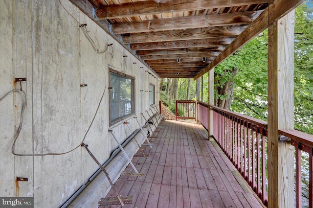 view of wooden terrace