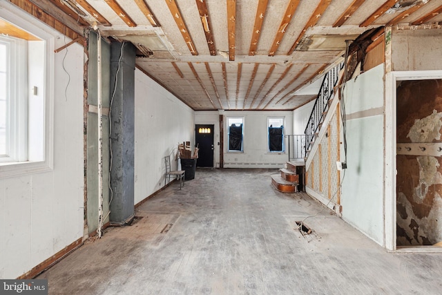 misc room featuring a baseboard heating unit