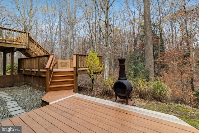 view of wooden deck