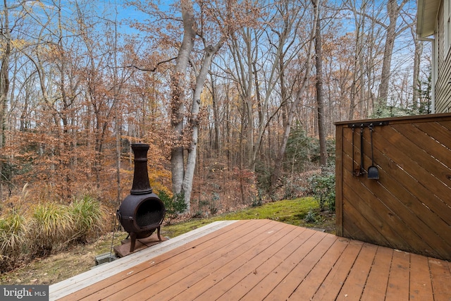 view of wooden deck