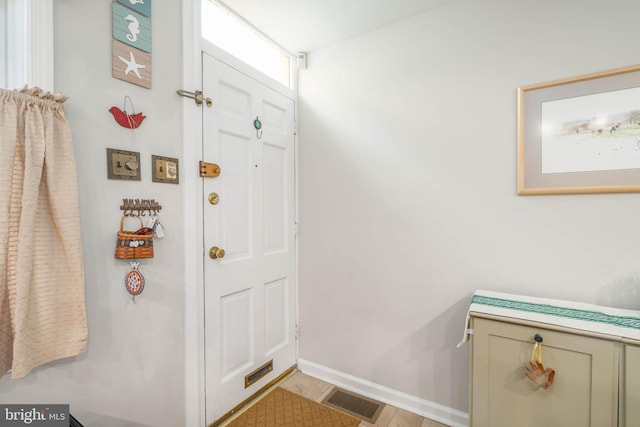 view of tiled foyer