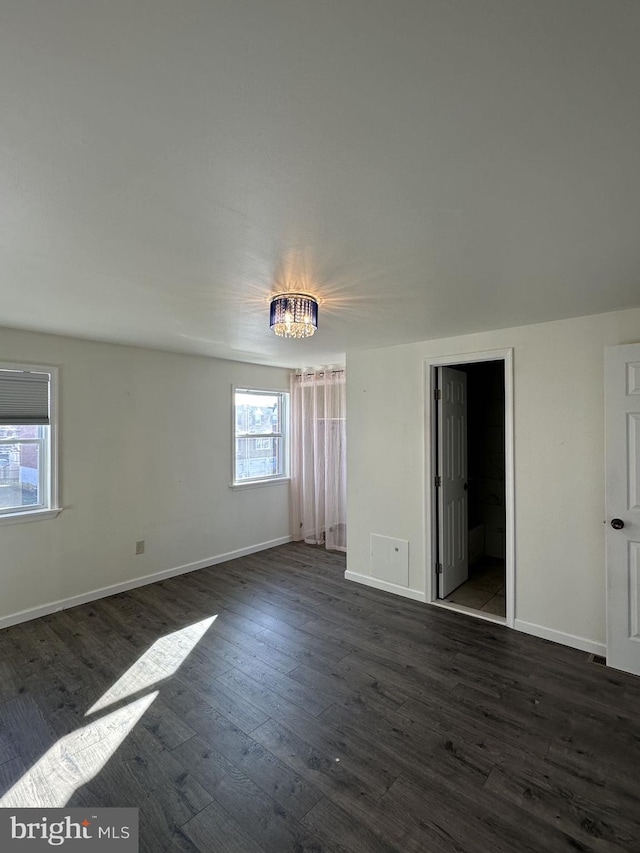 interior space featuring dark hardwood / wood-style floors