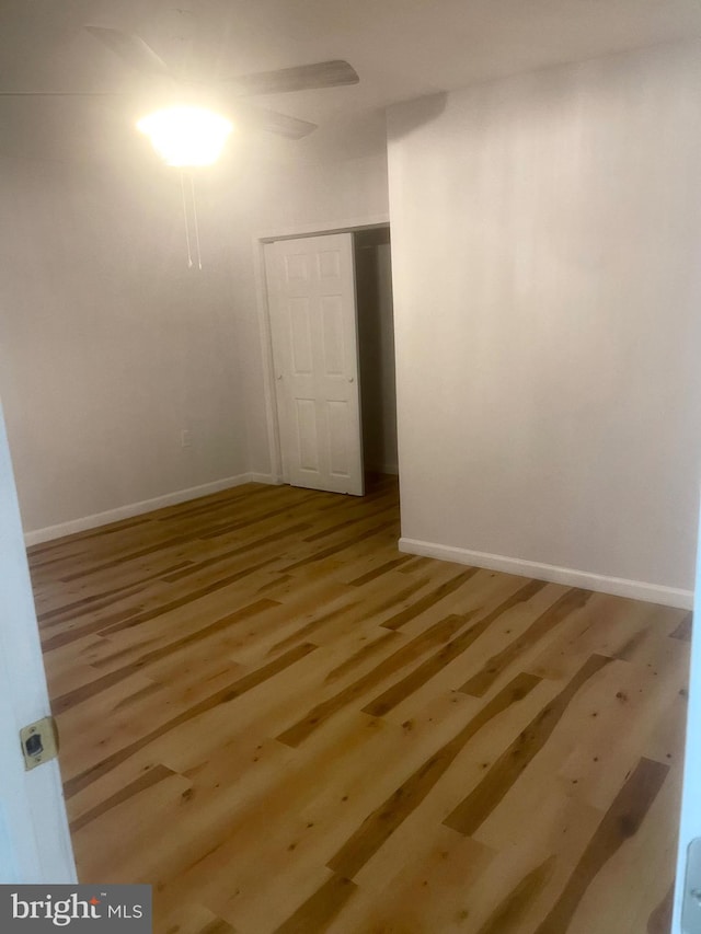 empty room featuring light wood-type flooring