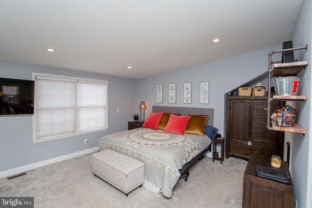 view of carpeted bedroom