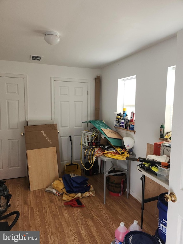 misc room featuring hardwood / wood-style floors