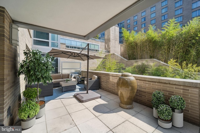 view of patio / terrace with an outdoor hangout area