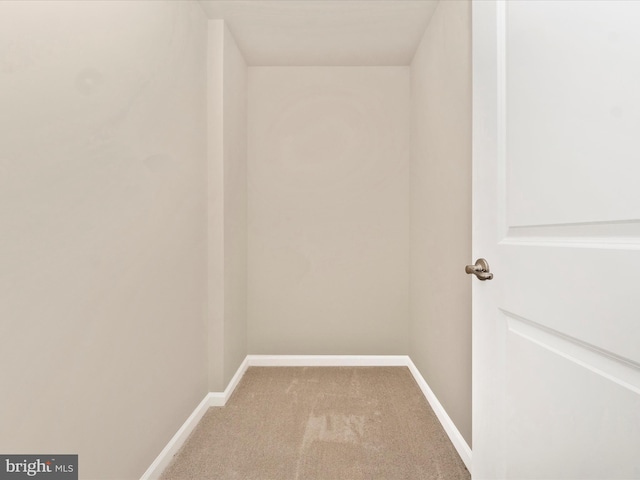 spacious closet with light colored carpet