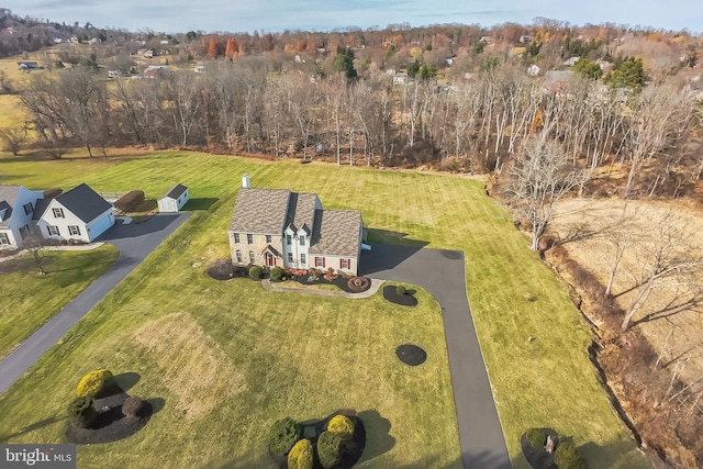 birds eye view of property