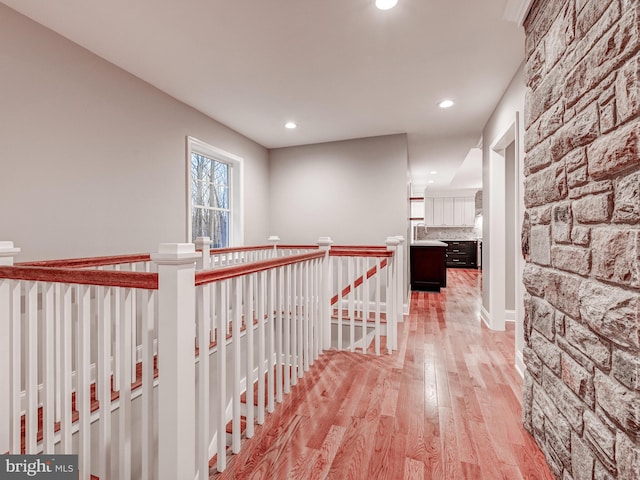 hallway featuring light wood-type flooring