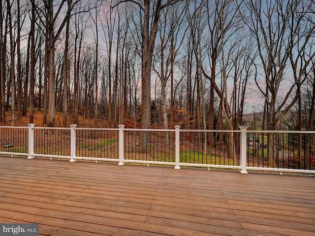 view of deck at dusk