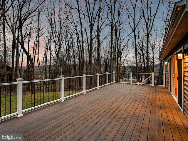 view of deck at dusk