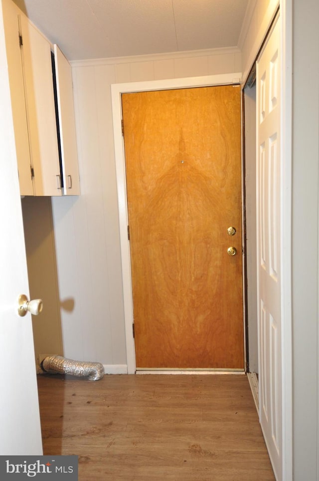 entryway with light wood-type flooring