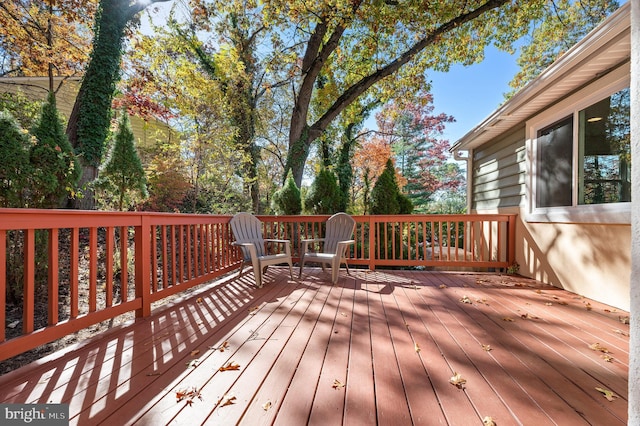 view of wooden deck