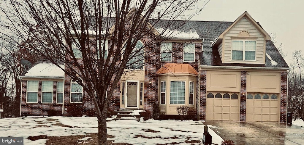 view of front of home featuring a garage