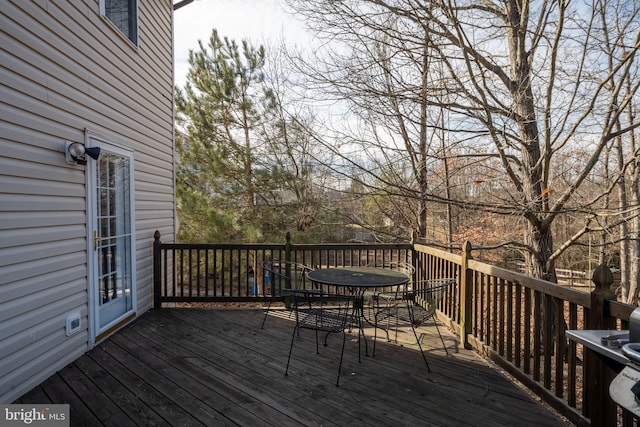 view of wooden deck