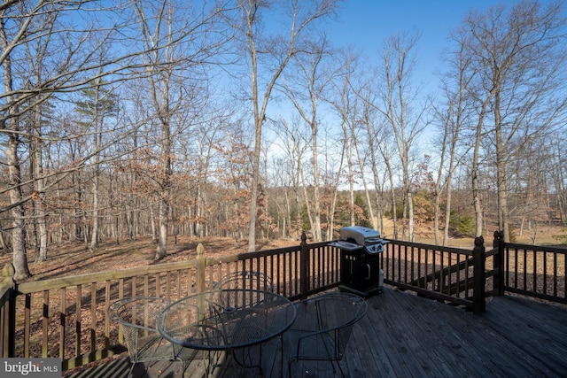 view of wooden deck