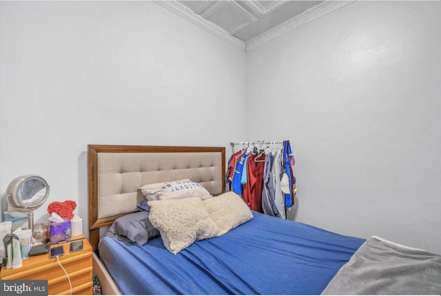 bedroom featuring ornamental molding