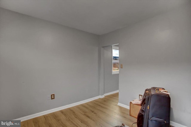 living area featuring light wood-type flooring