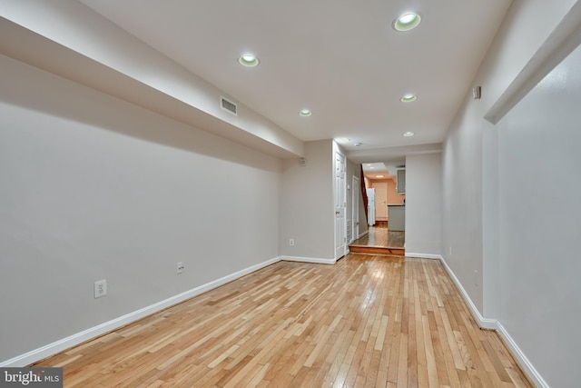 interior space with light wood-type flooring