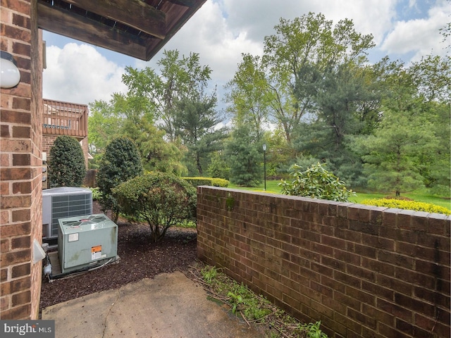 view of patio with central air condition unit