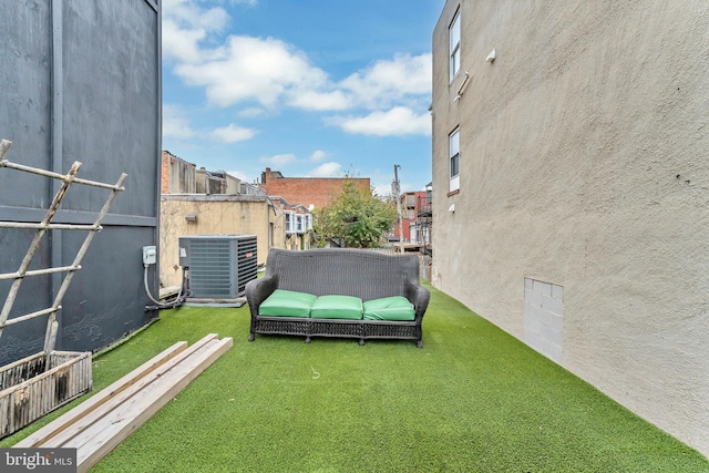 view of yard with cooling unit