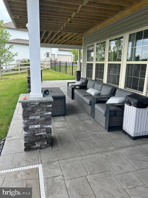 view of patio / terrace featuring outdoor lounge area