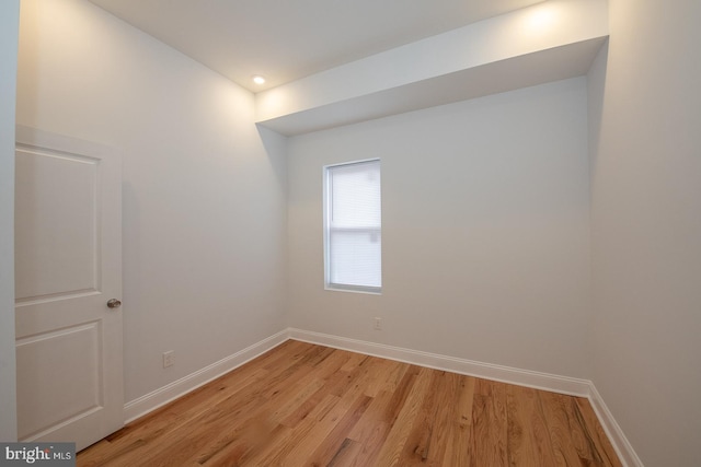 empty room featuring light hardwood / wood-style flooring