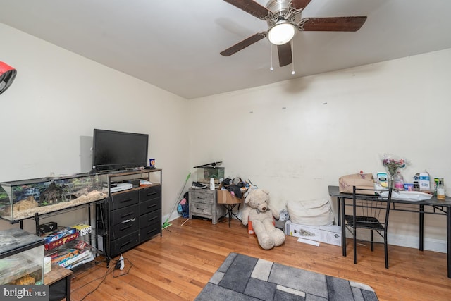 interior space with hardwood / wood-style flooring