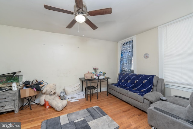 living room featuring hardwood / wood-style floors