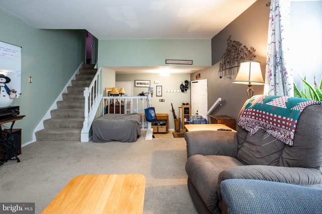 view of carpeted living room