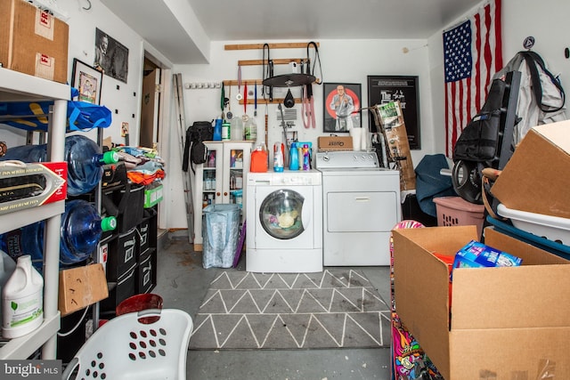 laundry room with separate washer and dryer