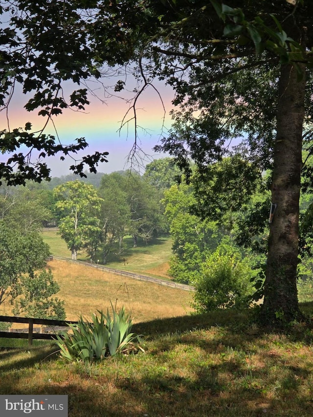 nature at dusk with a rural view