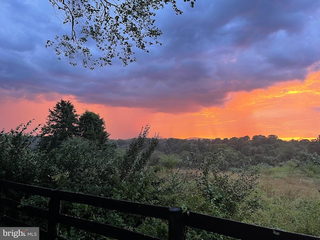 view of nature at dusk