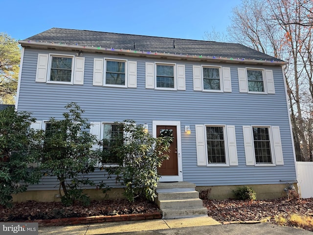 view of colonial home