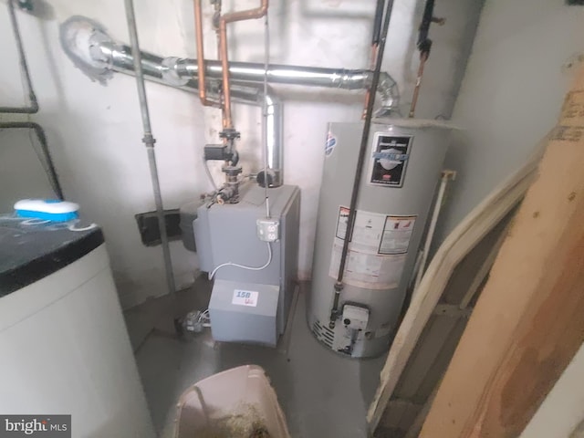 utilities featuring gas water heater