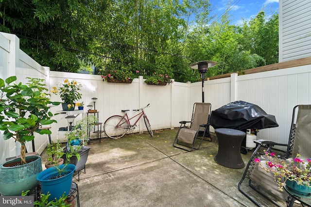 view of patio / terrace with area for grilling