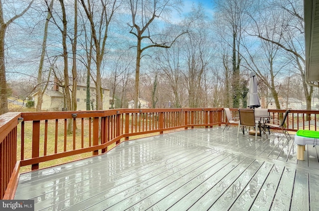 view of wooden terrace