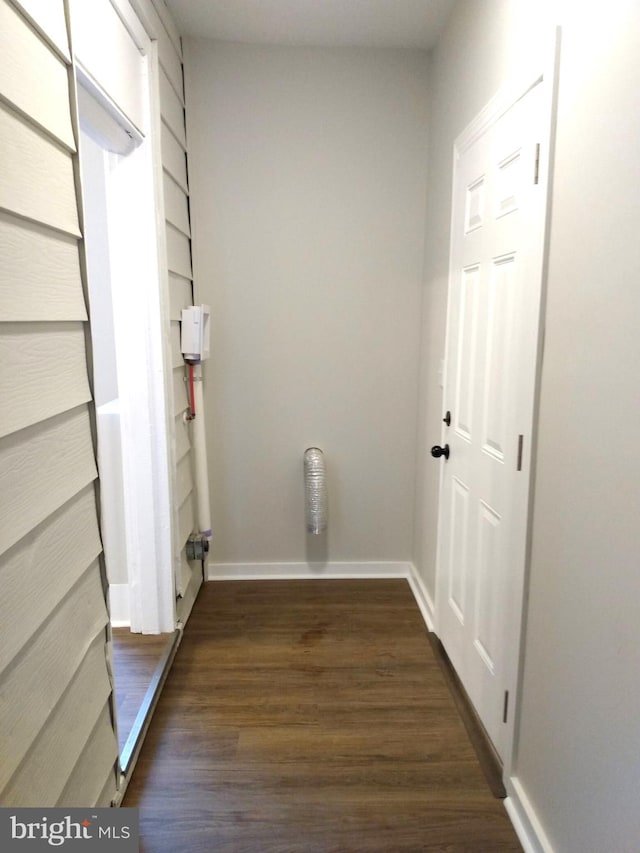 washroom featuring dark hardwood / wood-style floors